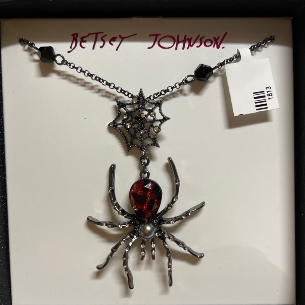 Betsey Johnson Red and Black Statement Necklace